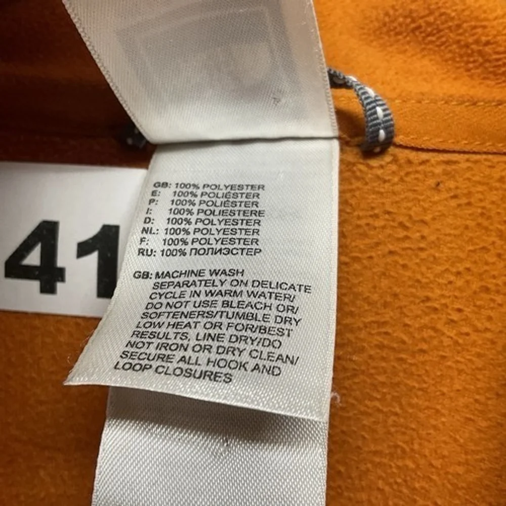 The North Face TKA100‎ 1/4 Zip Fleece Outdoors SweatShirts Men Size Large Orange